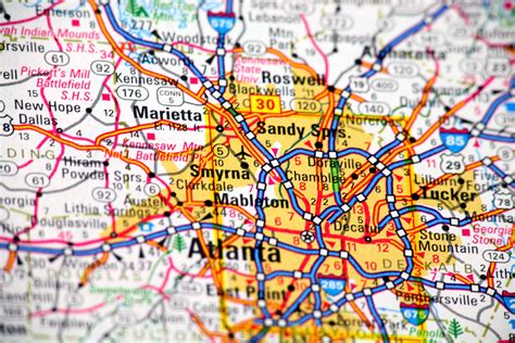 atlanta map with cities